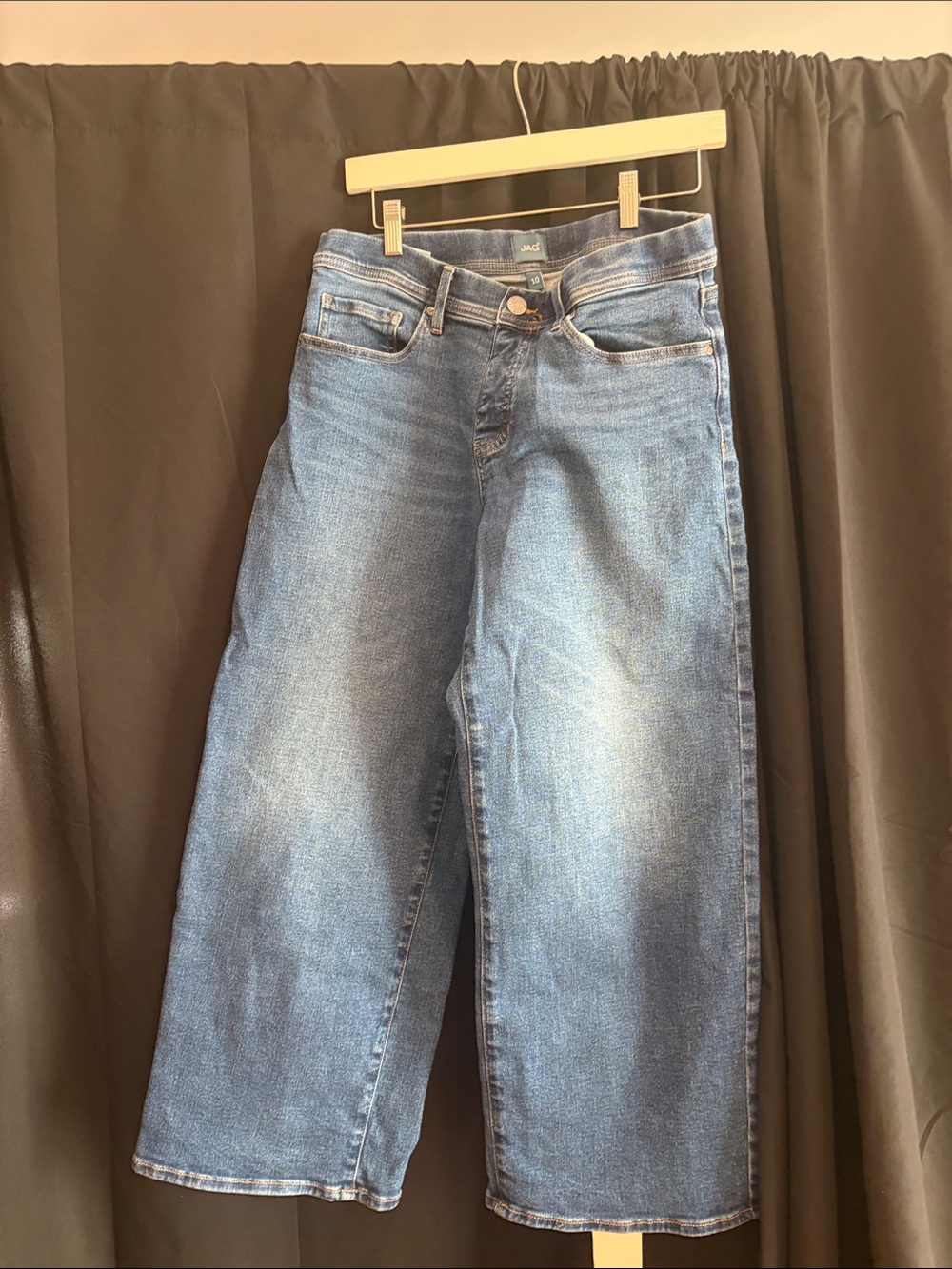 Jag Jeans Wide Leg Mid-Blue Denim